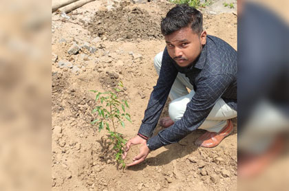 Tree Plantation - At Bharthana Village SPS